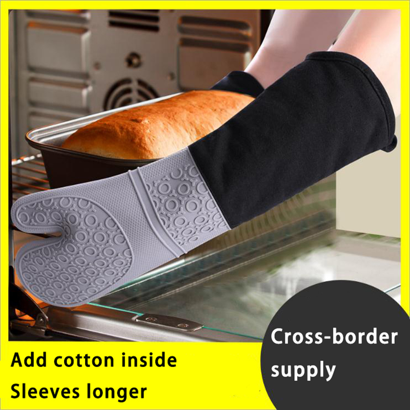 Găng tay chốngnhiệtnhà bếpnướng thực phẩm cấp thực phẩm silicon chống scaldingnhiệt cáchnhiệt silicon silicon